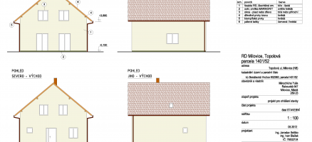 Novostavba rodinného domu, Milovice – Topolová (Nymburk)