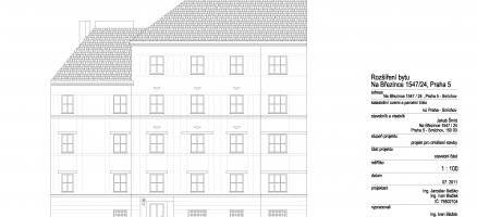 Rekonstrukce a rozšíření podkrovního bytu, Praha – Smíchov
