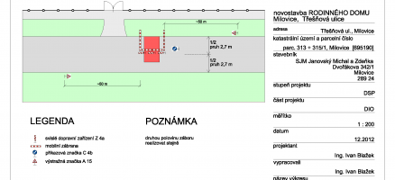 Dopravně informační opatření (DIO), Milovice (Nymburk)