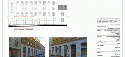 Stavební úpravy a změna užívání stavby na galerii s kavárnou, Praha 1
